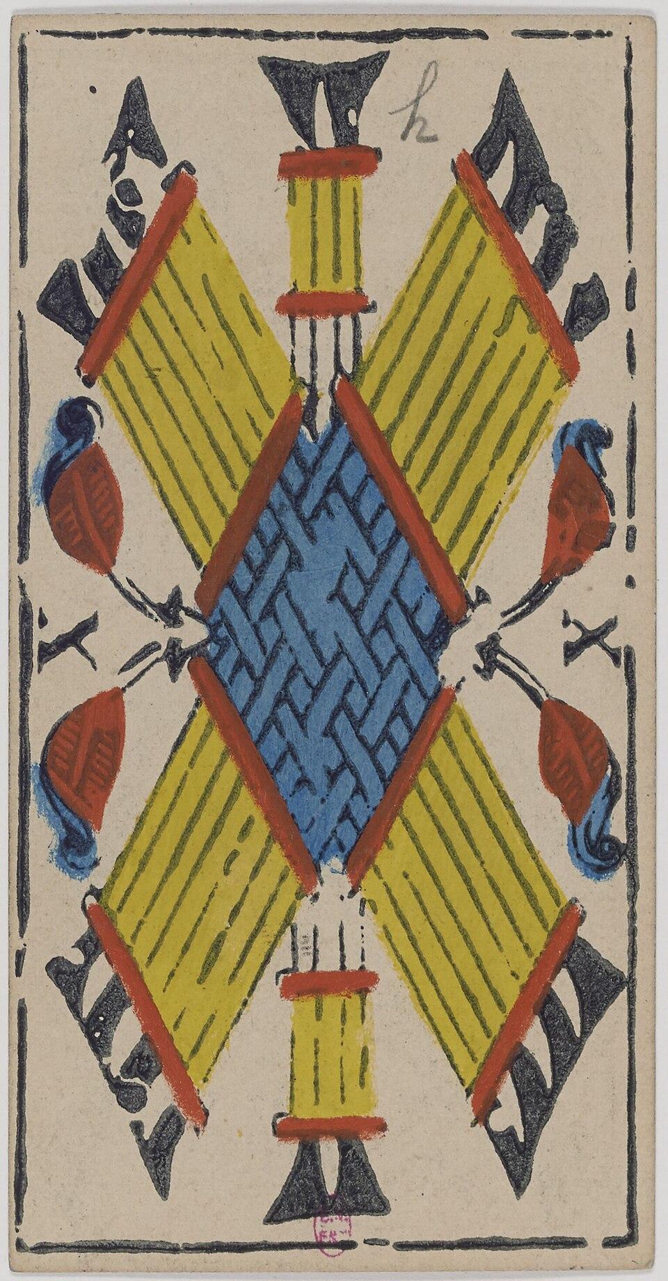 Dix de Bâtons, arcane mineur du tarot de Marseille