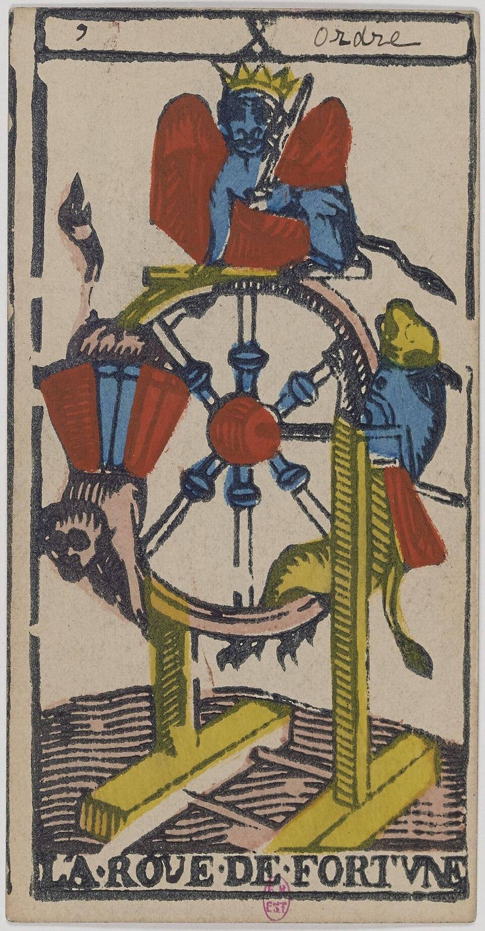 La Roue de Fortune, arcane X du tarot de Marseille