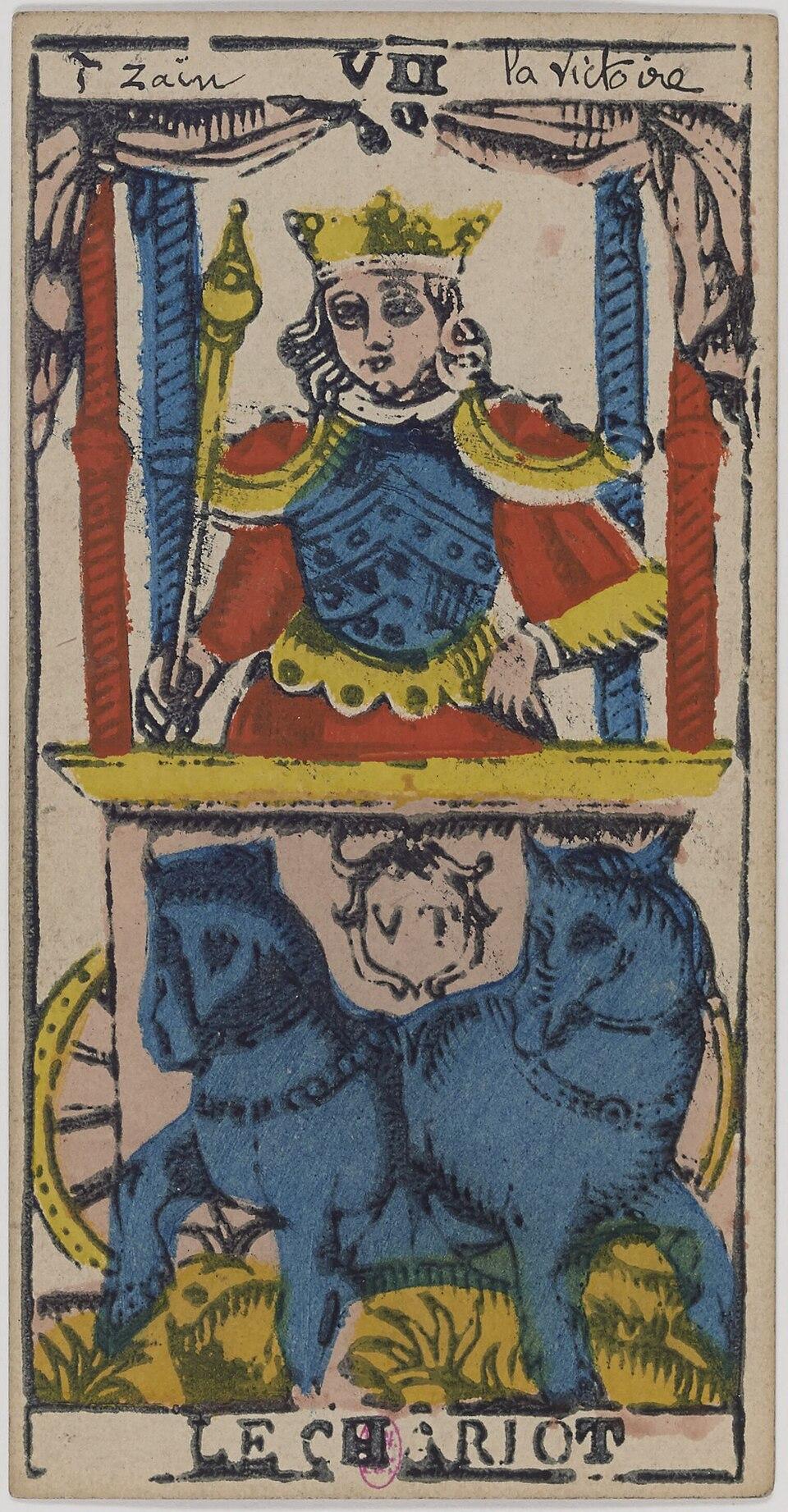Le Chariot, arcane VII du tarot de Marseille