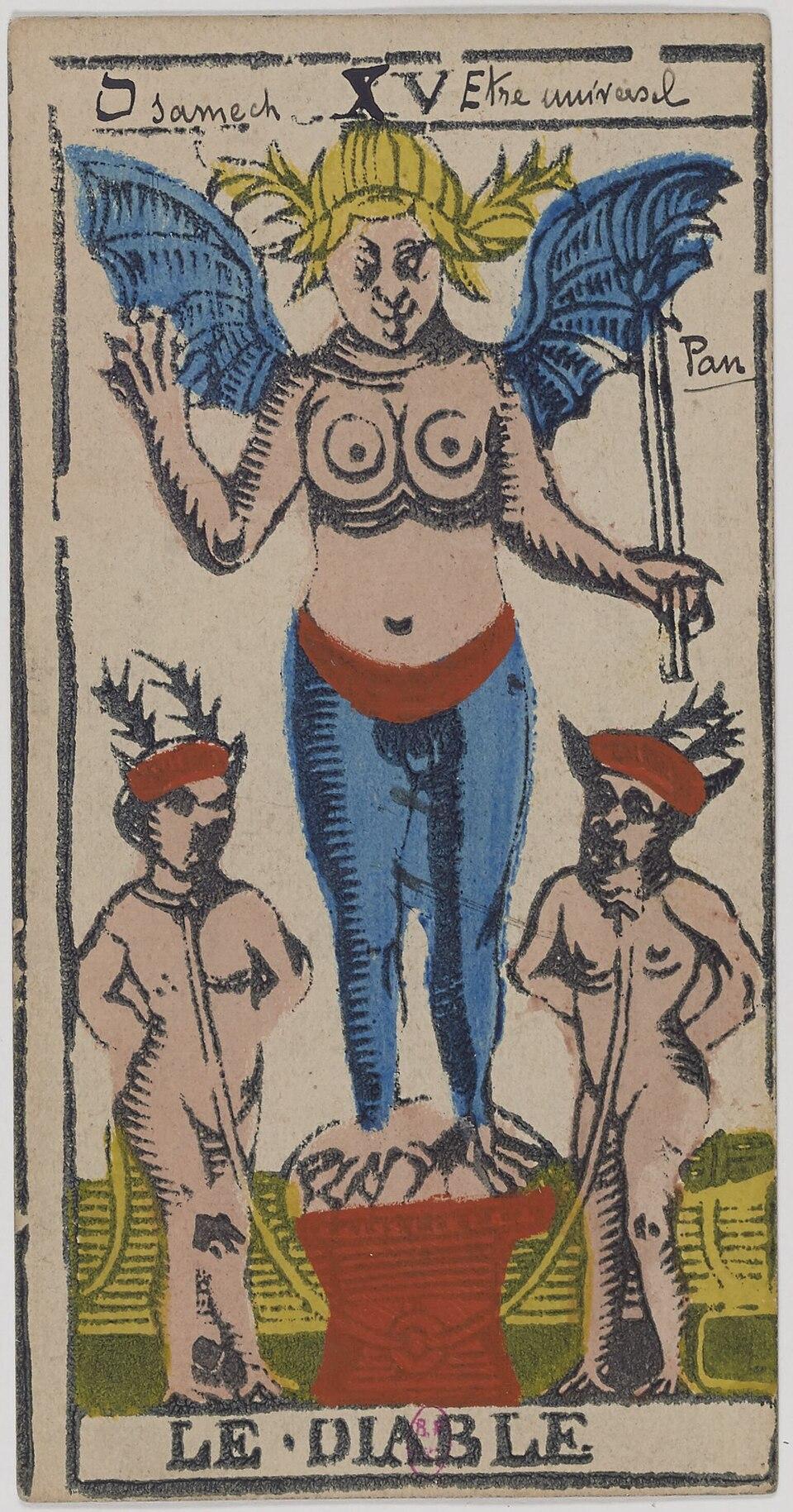Le Diable, arcane XV du tarot de Marseille