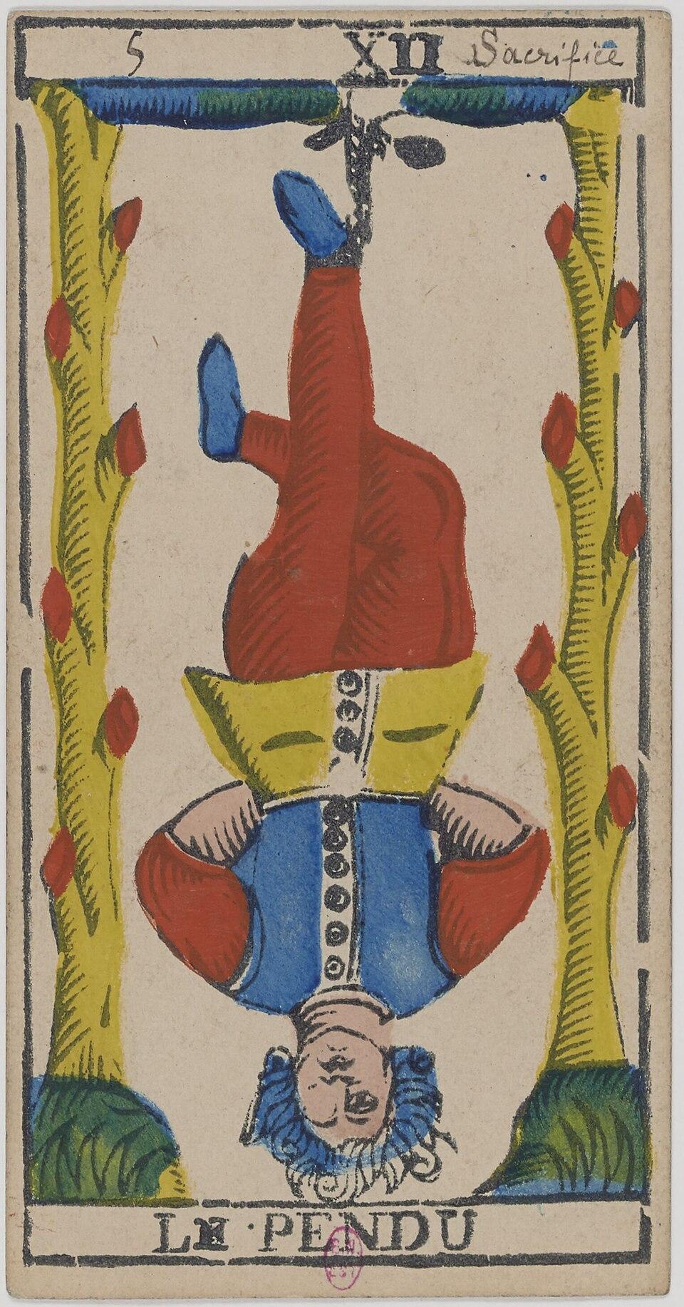 Le Pendu, arcane XII du tarot de Marseille