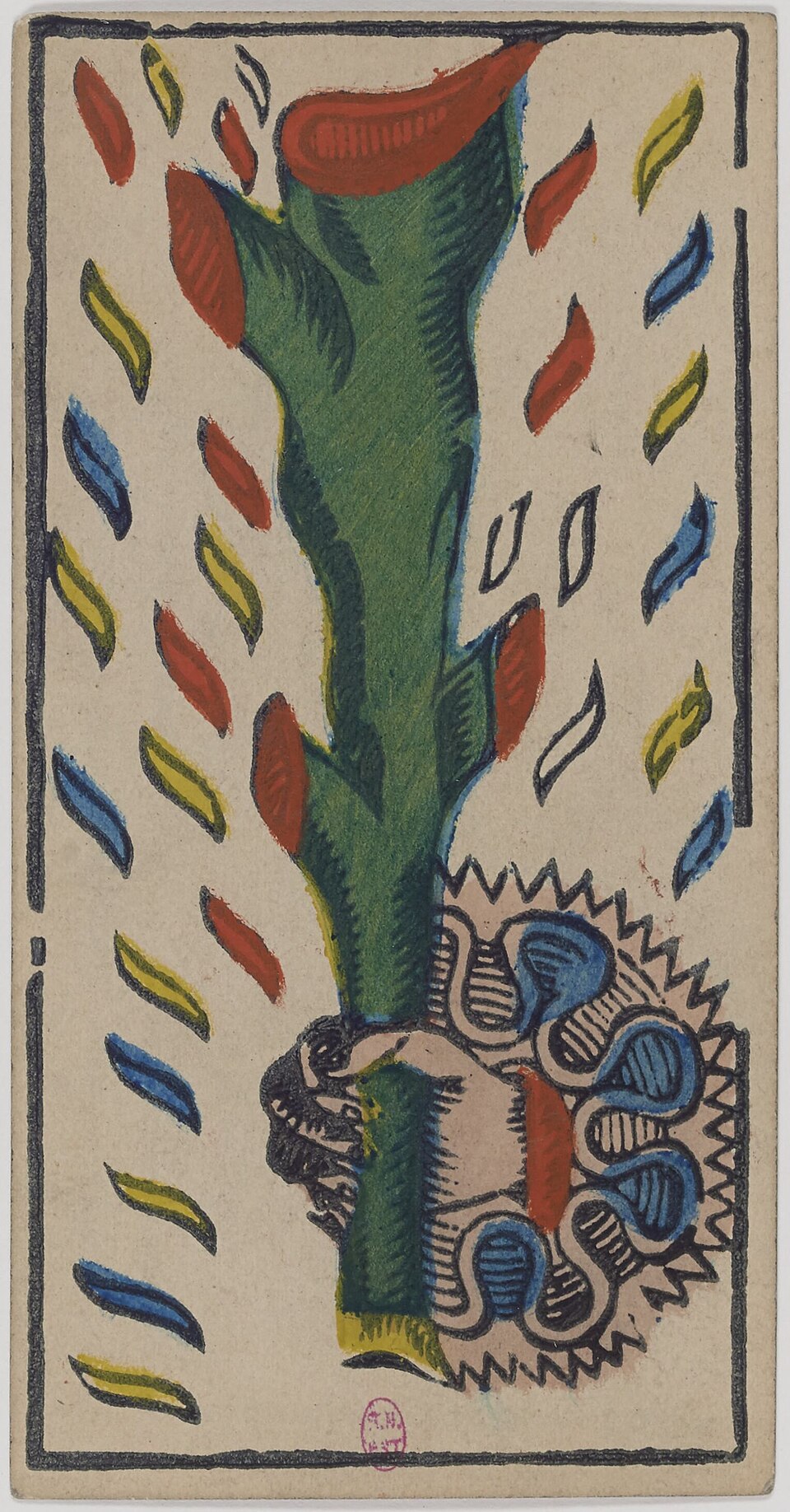 As de Bâtons, arcane mineur du tarot de Marseille
