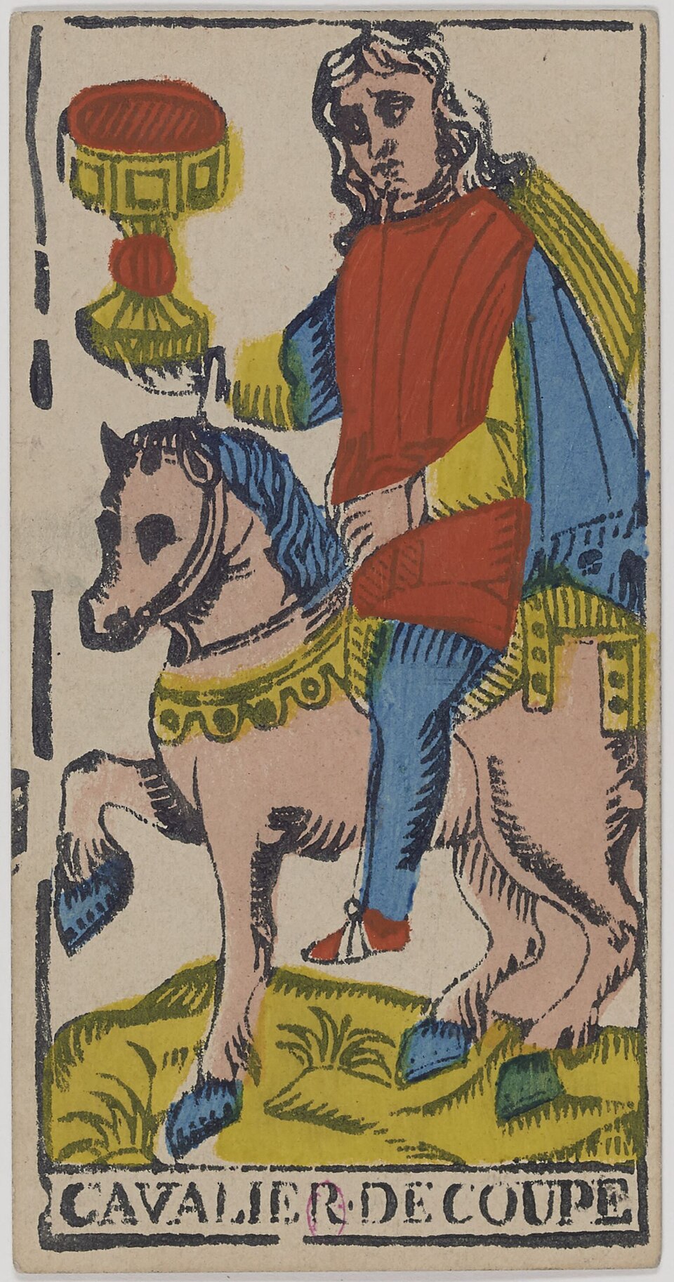 Ritter der Kelche, Karte der Kleinen Arkana im Tarot de Marseille