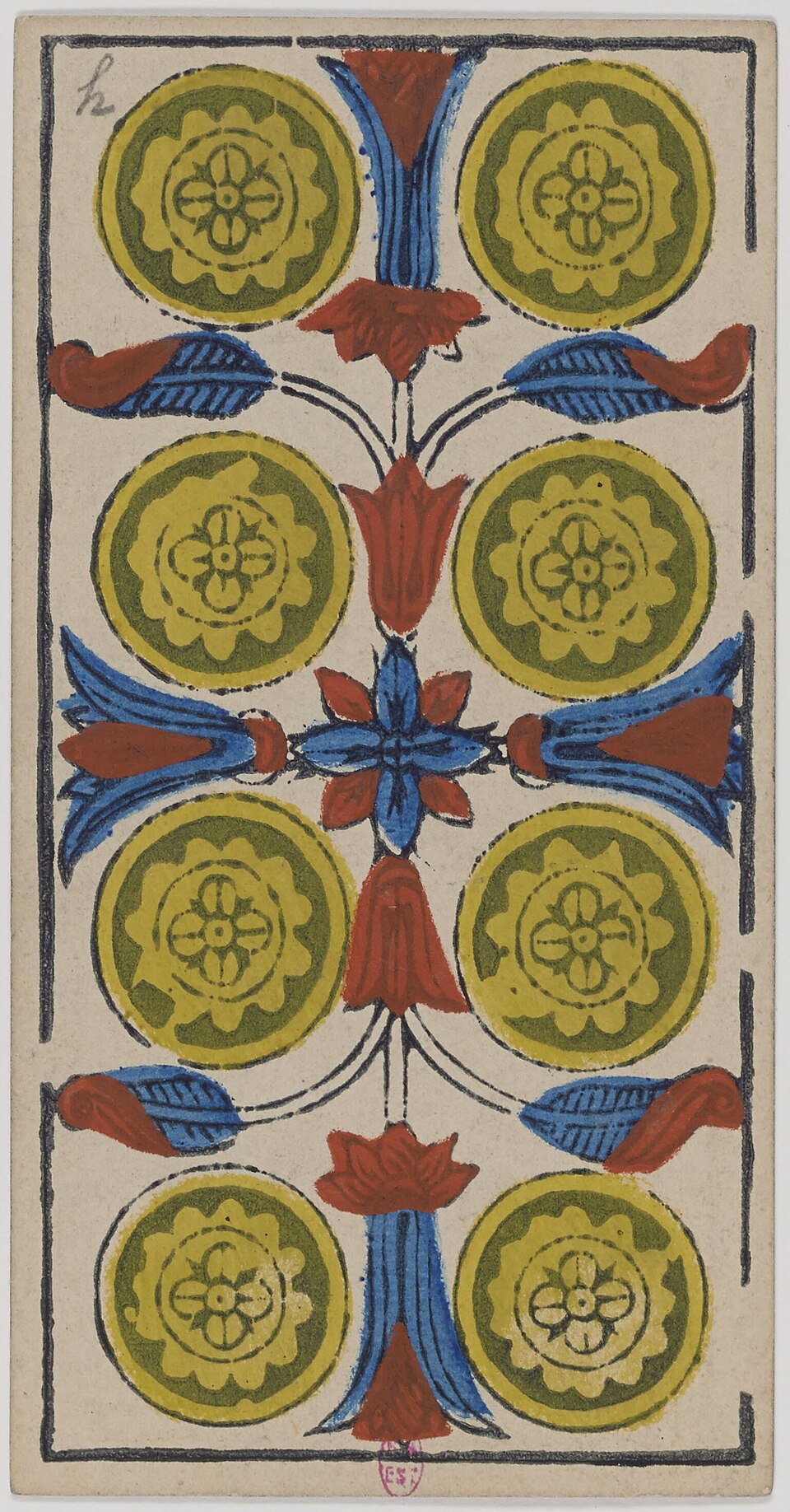 Huit de Deniers, arcane mineur du tarot de Marseille