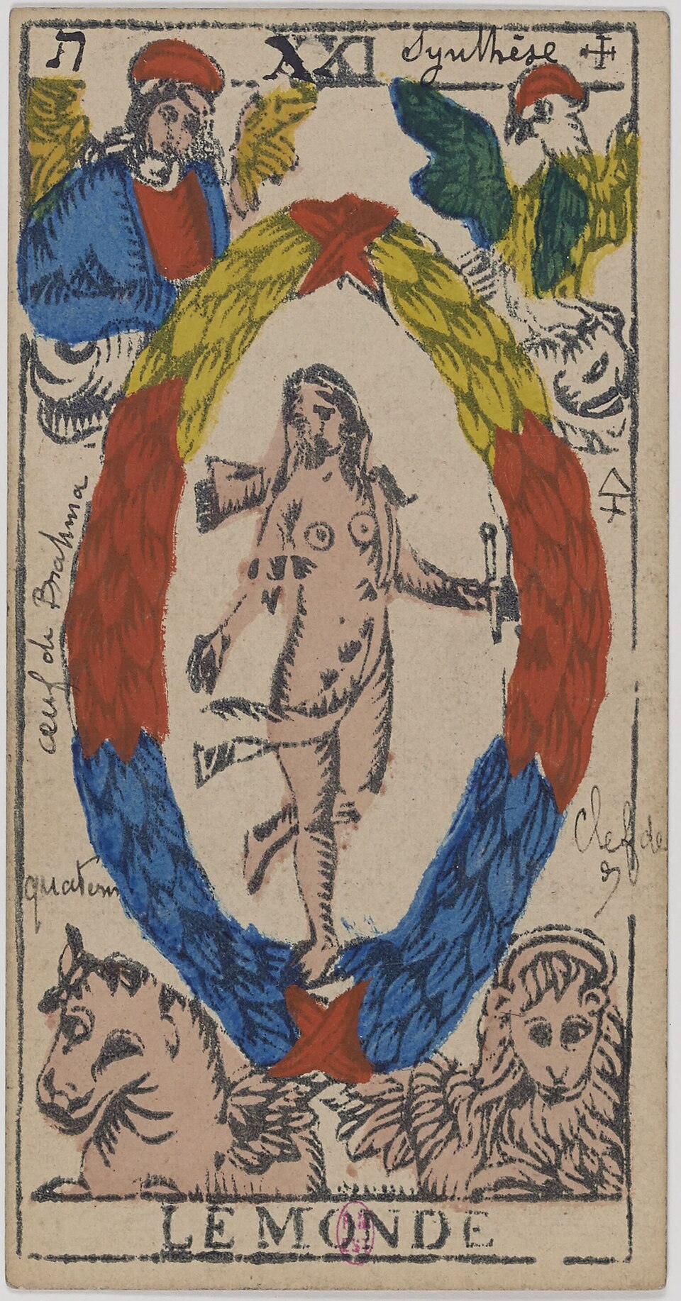 The World, Major Arcana card XXI of the Marseille Tarot