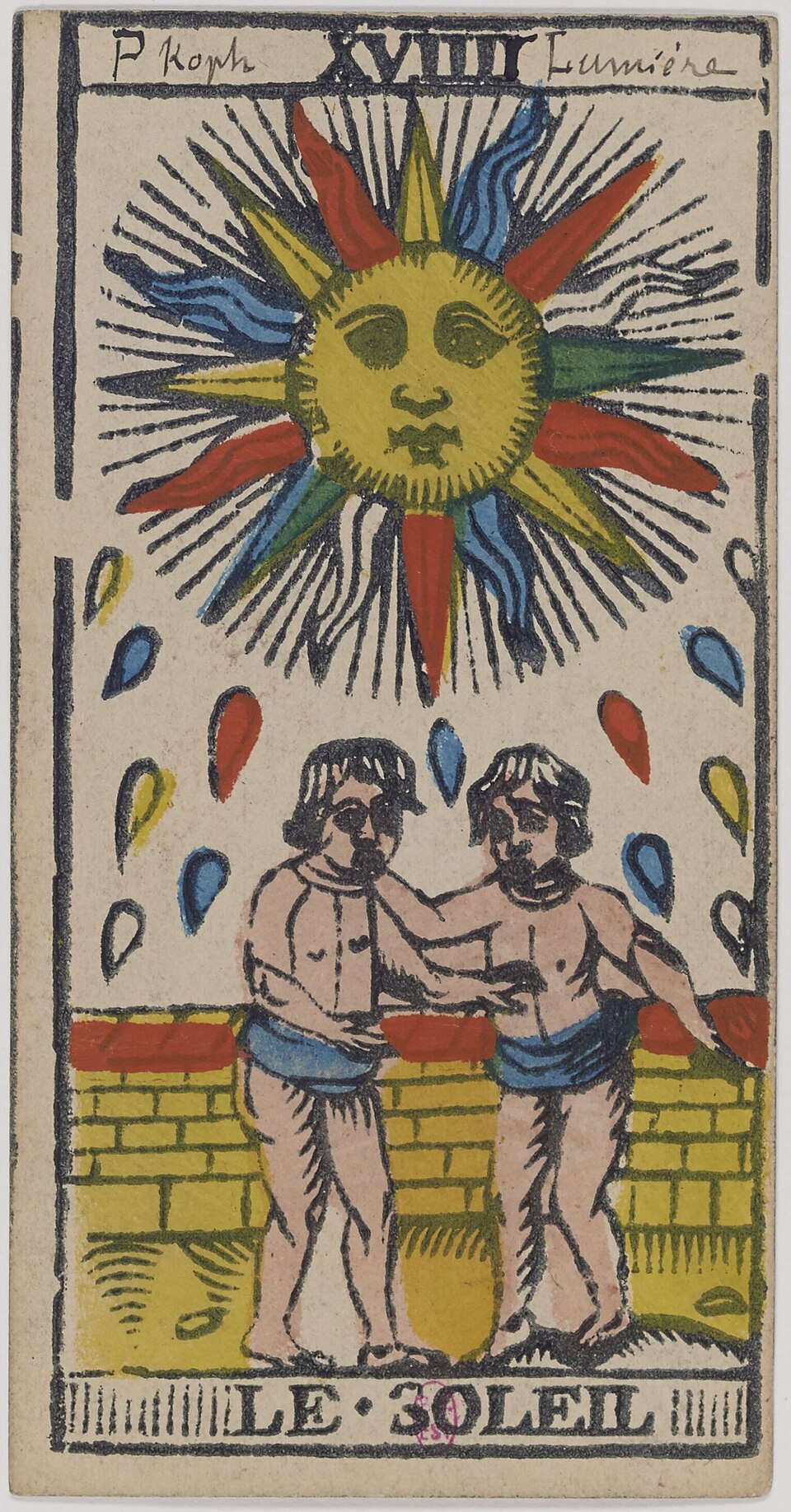 The Sun, Major Arcana card XVIIII of the Marseille Tarot